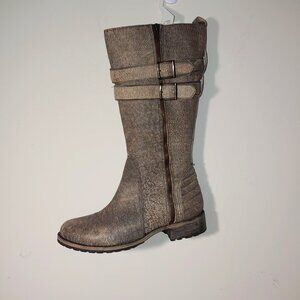 Matisse Roady Tall Distressed Leather Moto Boots size 9W  Brown